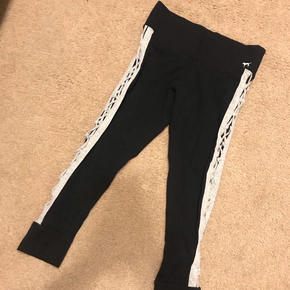 Pink crop leggings